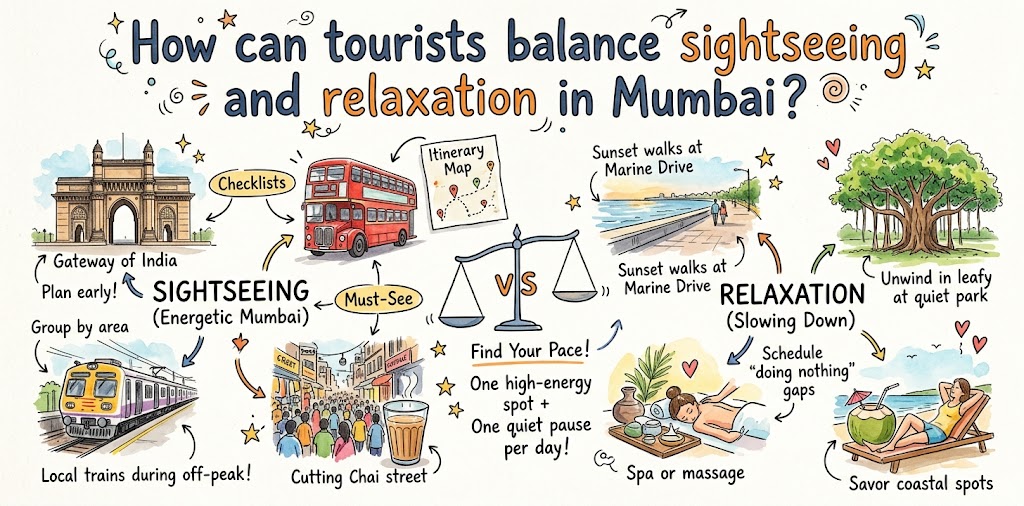 How Can Tourists Balance Sightseeing and Relaxation in Mumbai?