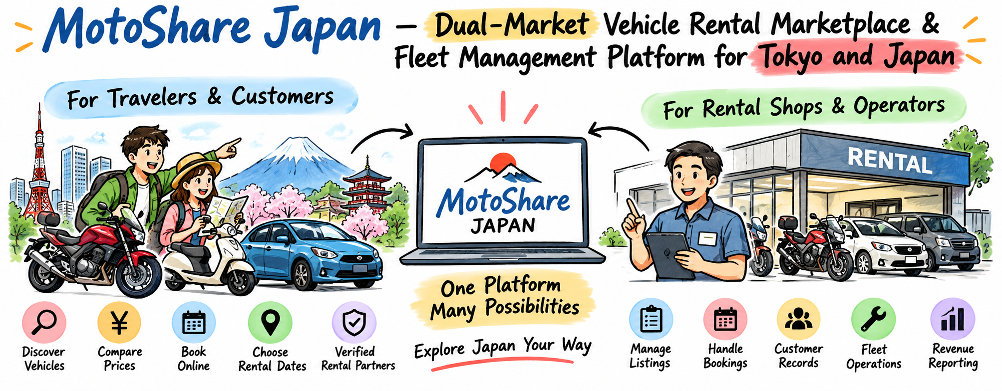 Moto Share Japan: Vehicle Rentals and Smarter Fleet Management in Tokyo